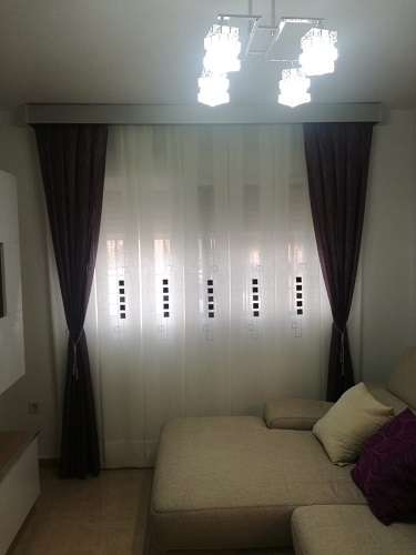 DOBLE CORTINA CON CAIDAS